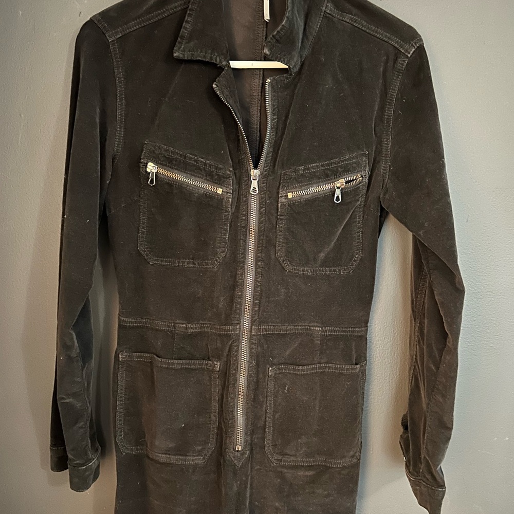 Free People Black Utility Jumpsuit